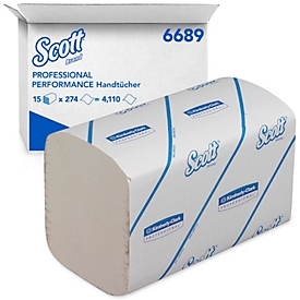 Scott® Papierhandtücher Performance 6689, Größe S, 1-lagig, 15 Packungen á 274 Tücher, weiß