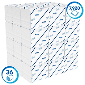 Scott® Toilet paper Control 8509, 2-laags, enkele vellen, 36 pakken á 220 vellen, wit