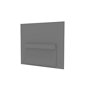 Screen for reception counter Basis C, W 670 × D 30 × H 620 mm, sliding, more privacy, graphite