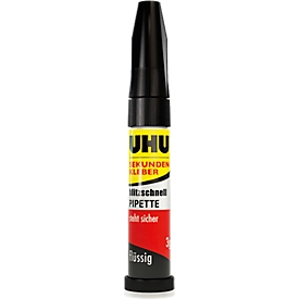 Secondelijm UHU Blitzschnell Control, 3 g, extreem kleefkrachtig, in stabiele pipet