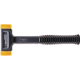 SECURAL hamer met zacht slagvlak d.30x40mm hickory terugstootloos medium PU