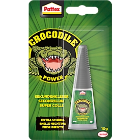 Sekundenkleber Pattex Crocodile Power, lösungsmittelfrei, Abbindezeit 5-30 Sek., transparent, 10 g
