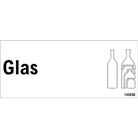 Self-adhesive labels for glass