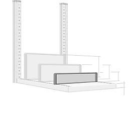 Separador, independiente, para estanterías P 400 mm, Al 100 mm