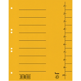 Separator sheet, intensive cardboard, DIN A4, yellow