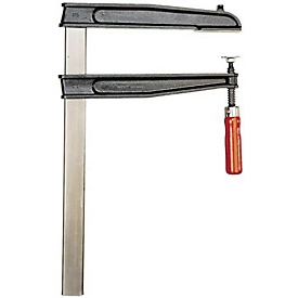 Serre-joint à serrage profond TGNT, largeur de serrage 400 mm, ouverture 200 mm, manche en bois 35 x 11 mm