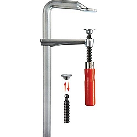 Serre-joint à vis tout acier GZ largeur de serrage 400mm A.120mm poignée en bois BESSEY