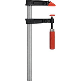 Serre-joint en fonte malléable, largeur de serrage 150 mm, ouverture 80 mm, manche en bois 25 x 6 mm