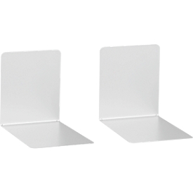 Serre-livres magnétiques MAUL - en métal. 120 x P 140 x H 140 mm - gris clair