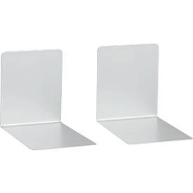 Serre-livres MAUL - en métal. 120 x P 140 x H 140 mm - argenté