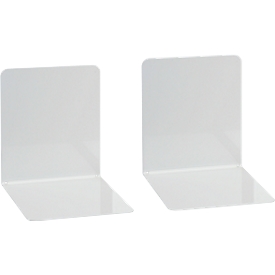 Serre-livres MAUL, en métal. 120 x P 140 x H 140 mm, gris clair