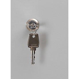 Serrure à cylindre pour casier à cube, L 90 x l 70 mm, avec 2 clés, acier