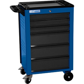 Servante d'atelier BASIC, 6 tiroirs, bleu