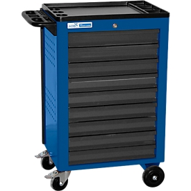 Servante d'atelier BASIC, 9 tiroirs, bleu