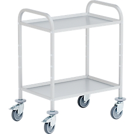 Service trolley, anodized aluminium, L 820 x W 565 x H 975 mm