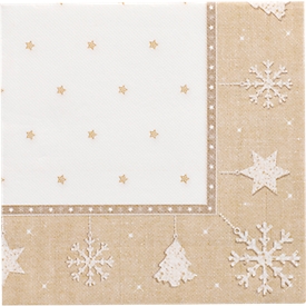 Servietten Papstar "ROYAL Collection", 20 Stück, 1/4-Falz, 400 x 400 mm, gold
