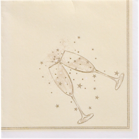 Serviettes Papstar "ROYAL Collection", ¼ de pli, 400 x 400 mm, 20 pièces, or