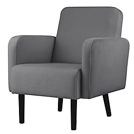 Sessel meet® by Paperflow LISBOA Stoffbezug grau, Fußgestell schwarz, B 710 x T 815 x H 830 mm