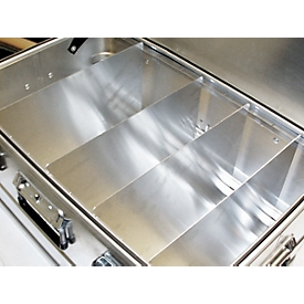 Set de cloison de séparation Alutec, pour boîte en aluminium CLASSIC (48/68/96) COMFORT (48/73/92) INDUSTRY (48/73/92), 4 p.