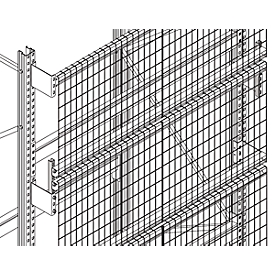 Set de pared trasera de rejilla, p. Al 2500 y P 850 mm, anchura 1900 mm, incl. accesorios