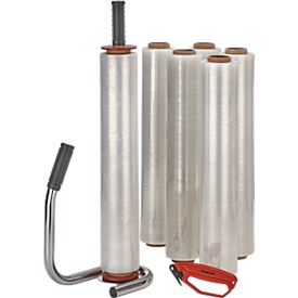 SET stretch film, 6 rolls of stretch film + 1 hand dispenser + 1 film cutter for FREE,