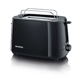 SEVERIN automatic toaster AT 2287, 700 W, heat-insulated housing, integrated bread roll toasting attachment, toasting time electronics, black