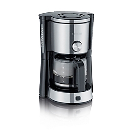 SEVERIN Filterkaffeemaschine Switch KA 4825, 10 Tassen, 1,25 l, 1.000 W, Schwenkfilter 1×4, Tropf‑Stopp, Warmhaltefunktion, Abschaltautomatik, B 230 x H 340 x T 260 mm, Schwarz/Edelstahl