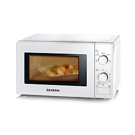 SEVERIN Mikrowelle MW 7890, 700 W, 20 l, 5 Leistungsstufen, 35‑Minuten‑Timer, Drehteller Ø 254 mm, B 435 x T 345 x H 254 mm, Weiss