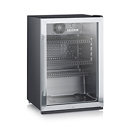 SEVERIN Réfrigérateur à bouteilles FKS 8840, 118 l net, serrure intégrée, éclairage intérieur LED, réglage de la température 0-7 (0-10 °C), L 545 x H 840 x P 540 mm, 42 dB, noir/argent, Made in Germany