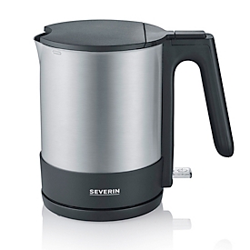 SEVERIN Wasserkocher WK 3409, 1,7 l, 2.200 W, Edelstahl gebürstet, Dampfstopp, Kalkfilter, Deckelverriegelung