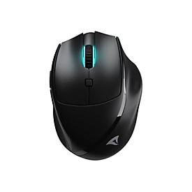 Sharkoon OfficePal M25W - Maus - optisch - 6 Tasten - kabellos, kabelgebunden - 2.4 GHz - kabelloser Empfänger (USB)