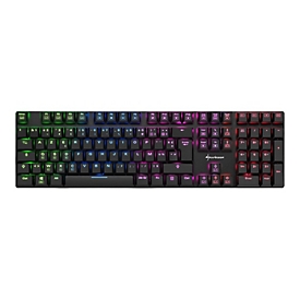 Sharkoon PureWriter RGB - Tastatur - Hintergrundbeleuchtung - USB - Französisch - Tastenschalter: Kailh Red
