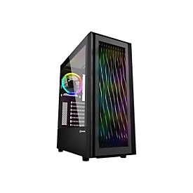 Sharkoon RGB Wave - Tower - ATX - Seitenteil mit Fenster (gehärtetes Glas) - keine Spannungsversorgung - USB/Audio