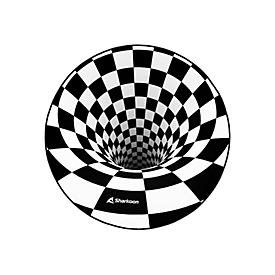 Sharkoon SKILLER SFM12 3D Vortex - Schutzmatte für Gaming - rund - 120 cm - Schwarz / Weiß