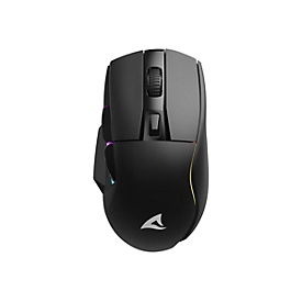 Sharkoon SKILLER SGM50W - Maus - optisch - 6 Tasten - kabellos, kabelgebunden - 2.4 GHz, USB-C - kabelloser Empfänger (USB)