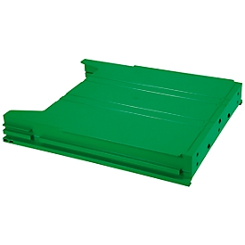 Shelf Eichner Big, for wall sorter, filling height 34 mm, W 262 x D 42 x H 302 mm, green