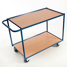 Shelf truck, with 2 shelves Rollcart, L 1000 x W 600 x H 810 mm, bearing capacity 300 kg