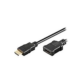 Shiverpeaks BASIC-S - HDMI-Verlängerungskabel mit Ethernet - HDMI männlich zu HDMI weiblich - 3 m - abgeschirmt - Schwarz