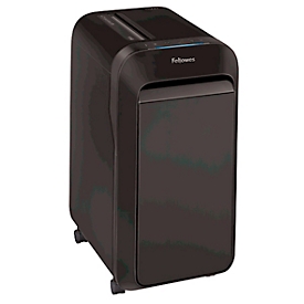 Shredder Fellowes® Microshred LX 221, micro particle cut 2 x 12 mm, P-5, 30 l, 20 sheets cutting capacity, with rollers, black