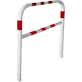 Sicherheitsgitter, zum Einbetonieren, L 2000 mm, weiß/rot