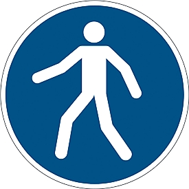 Sicherheitskennzeichen Durable 1 Stk., selbstklebend, Motiv "Fußgängerweg benutzen"
