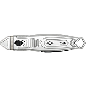 Sicherheitsmesser WEDO®, ergonomisch, verdeckte Klinge, Schnitttiefe 6 mm, für Rechts- & Linkshänder geeignet, silber