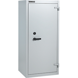 Sicherheitsschrank TS 2 – Metall – 4 Einlegeböden – B 990 x T 500 x H 1950 mm – ohne Innenfach – hellgrau – unsere Marke Schäfer Shop Select