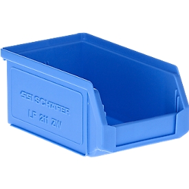 Sichtlagerkästen SSI Schäfer Serie PROFI LF 211, Polypropylen, Volumen 0,9 l, bis zu 5 kg, blau, 15 Stück