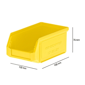 Sichtlagerkasten LF 211, Kunststoff, 0,9 l, gelb