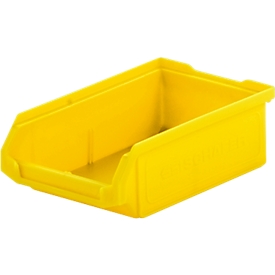 Sichtlagerkasten SSI Schäfer Serie PROFI LF 210, Polypropylen, L 168 x B 103 x H 52 mm, 0,5 l, gelb