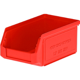 Sichtlagerkasten SSI Schäfer Serie PROFI LF 211, Kunststoff, 0,9 l, rot