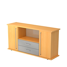 Sideboard met 2 schuifladen, beuken