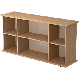 Sideboard TARA, B 1661 x D 448 x H 840 mm, notenhoutpatroon