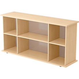 Sideboard TARA, l. 1661 x P 448 x H 840 mm, coloris érable